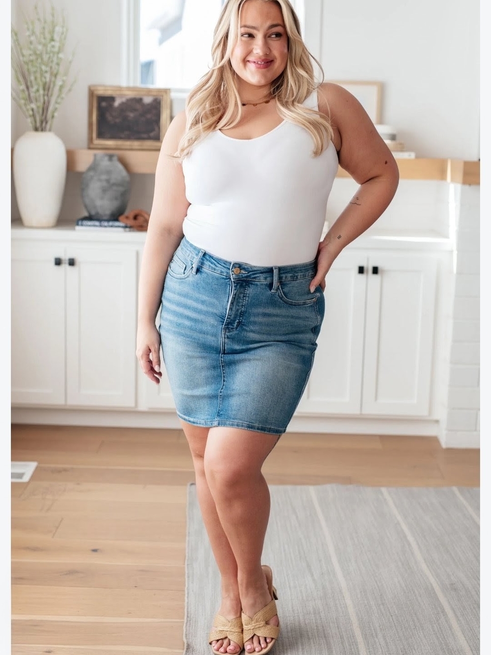 torrid Light Blue Denim Mini Skirt